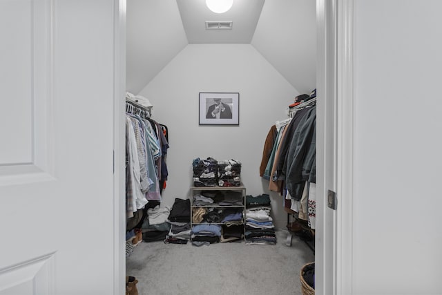 468 Lucille Dr, Lexington, KY 40511 - walk in closet with carpet flooring and vaulted ceiling
