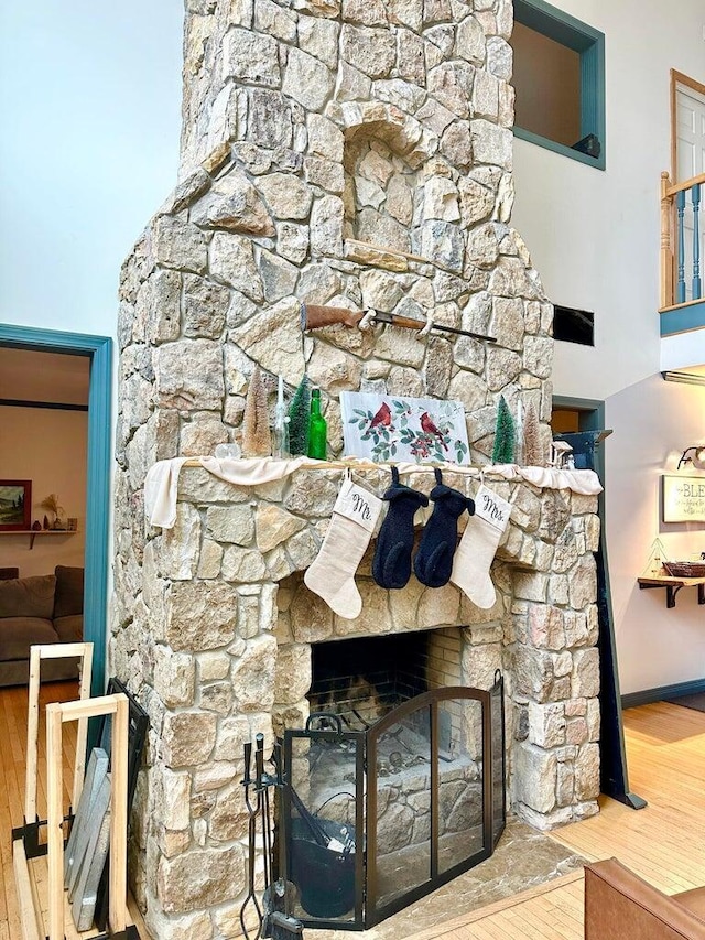 80 Jackson Rd, Somerset, KY 42503 - interior details with a stone fireplace and wood finished floors