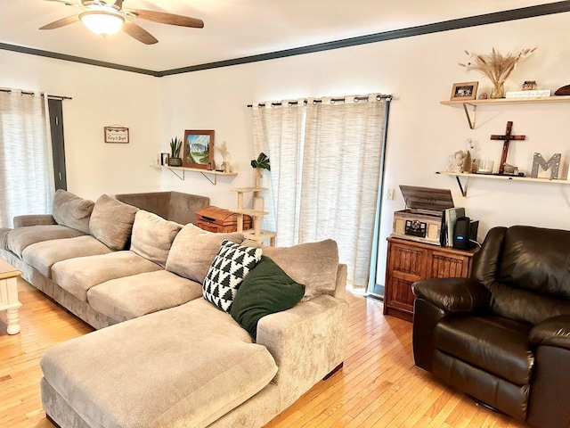 80 Jackson Rd, Somerset, KY 42503 - living room featuring ceiling fan, a wealth of natural light, and wood-type flooring