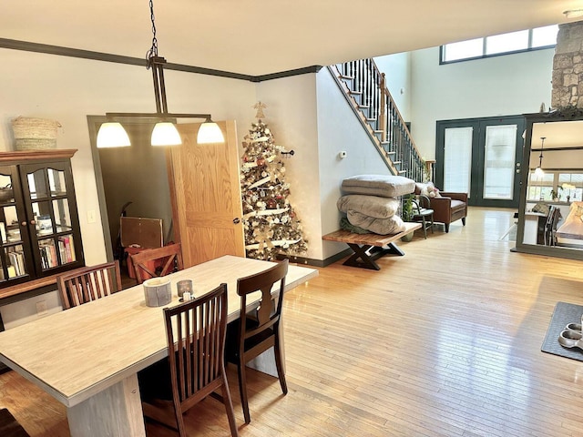 80 Jackson Rd, Somerset, KY 42503 - dining area with crown molding, wood finished floors, and a healthy amount of sunlight