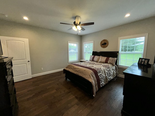 111 Fern Dr, Somerset, KY 42501 - bedroom with baseboards, multiple windows, and dark wood-style floors