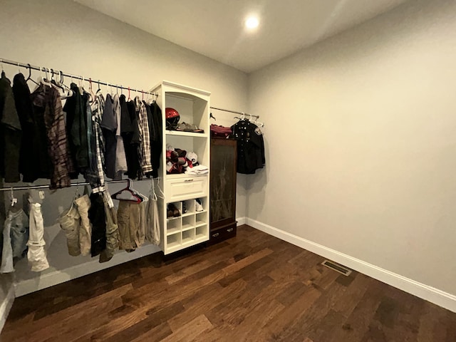 111 Fern Dr, Somerset, KY 42501 - walk in closet featuring dark wood-style flooring and visible vents