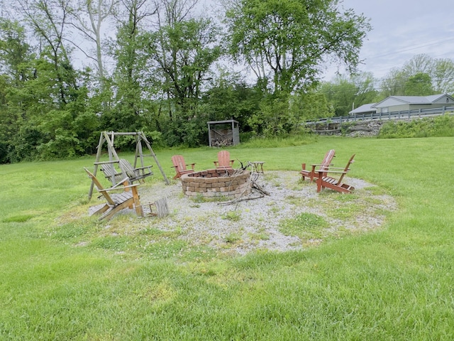 100 Dillon Ct, Berea, KY 40403 - view of yard with an outdoor fire pit