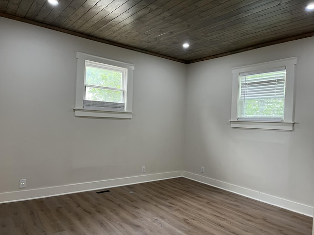 211 S Alta Ave, Danville, KY 40422 - empty room featuring wooden ceiling, wood finished floors, recessed lighting, and ornamental molding