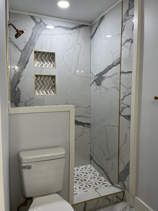211 S Alta Ave, Danville, KY 40422 - bathroom with a marble finish shower and marble look tiles