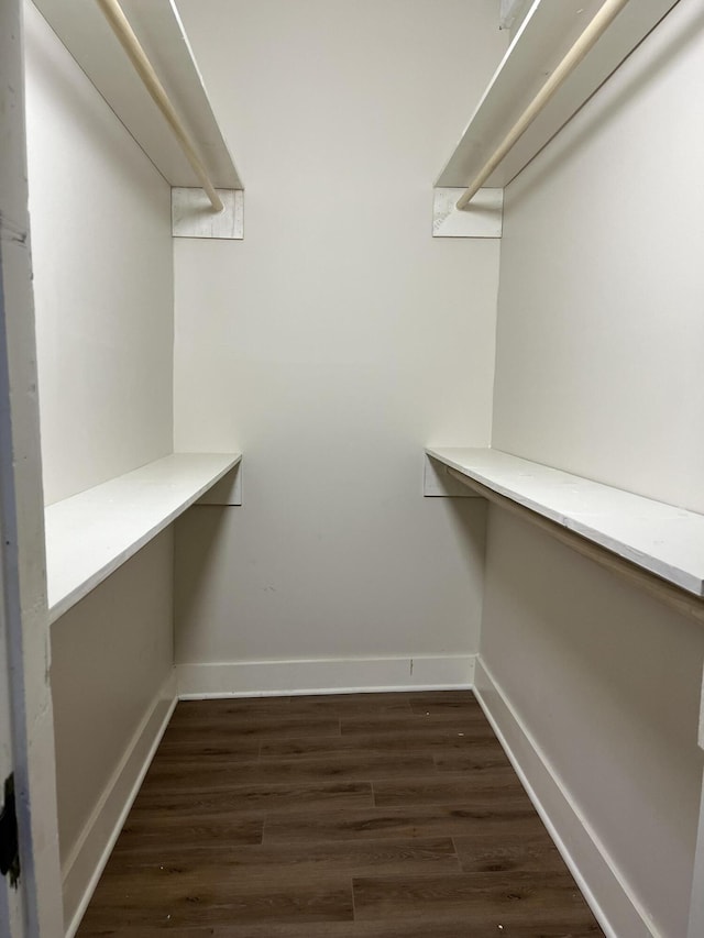 211 S Alta Ave, Danville, KY 40422 - spacious closet with dark wood-style floors and built in study area