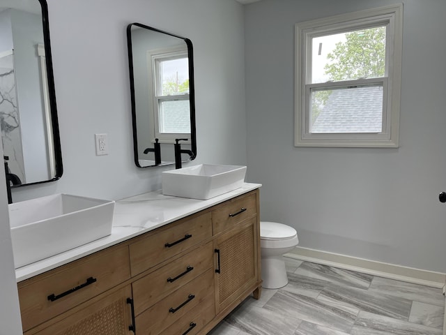 211 S Alta Ave, Danville, KY 40422 - bathroom featuring toilet and double vanity