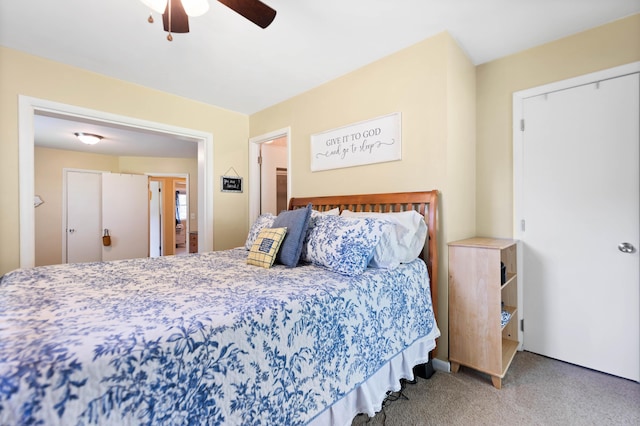 202 Leimaur Dr, Richmond, KY 40475 - bedroom with carpet floors and a ceiling fan