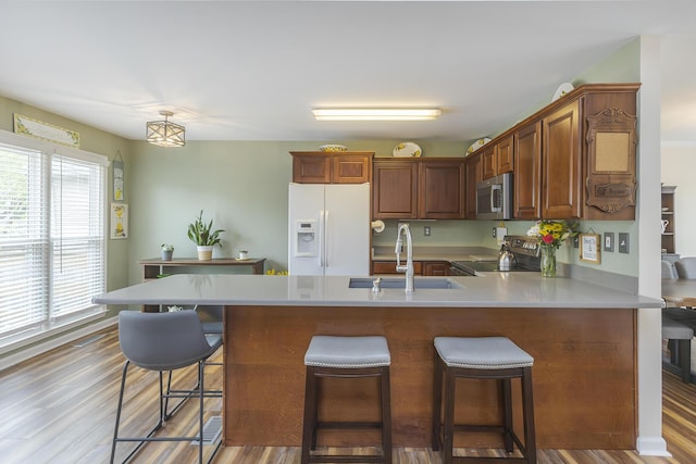 1208 Four Wynds Trl, Lexington, KY 40515 - kitchen featuring stainless steel appliances, a sink, a peninsula, and light countertops