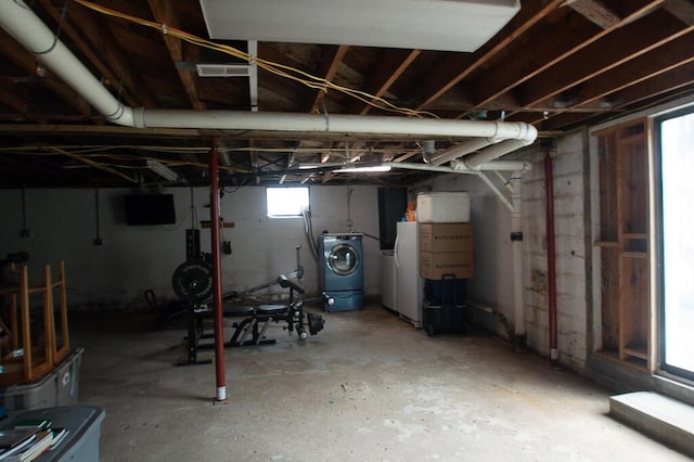 121 Meredith Ave, Frankfort, KY 40601 - below grade area with washer / clothes dryer