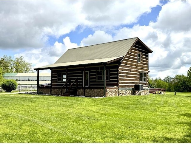 792 Tuggle Rd, Lancaster, KY 40444 - rear view of property featuring metal roof and cooling unit