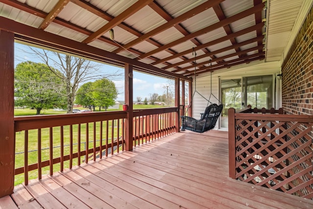 1141 Danville Rd, Lancaster, KY 40444 - wooden terrace featuring a lawn
