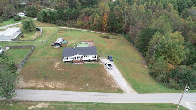 787 Wise Owl Rd, Keavy, KY 40737 - bird's eye view with a rural view and a forest view