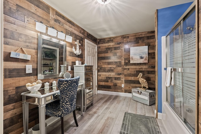 129 Adams Ln, Richmond, KY 40475 - interior space with wooden walls and wood finished floors