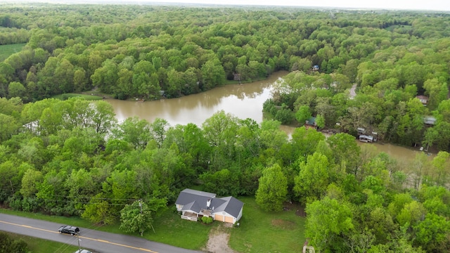 17590 New Columbus Rd, Corinth, KY 41010 - aerial view featuring a water view and a forest view