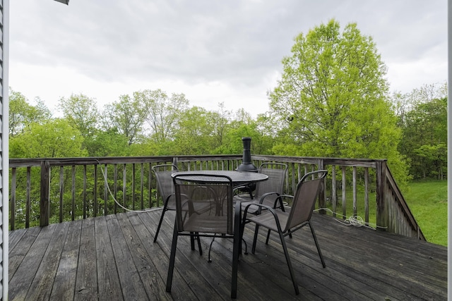 17590 New Columbus Rd, Corinth, KY 41010 - wooden deck with outdoor dining area