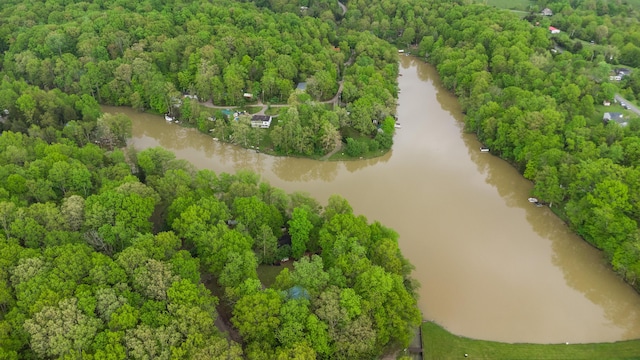 17590 New Columbus Rd, Corinth, KY 41010 - birds eye view of property with a wooded view and a water view