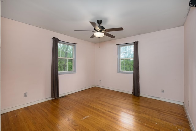 17590 New Columbus Rd, Corinth, KY 41010 - empty room featuring baseboards, light wood finished floors, and ceiling fan
