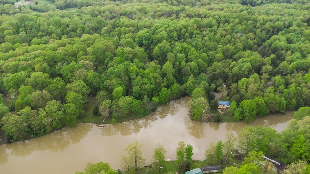 17590 New Columbus Rd, Corinth, KY 41010 - birds eye view of property with a wooded view and a water view