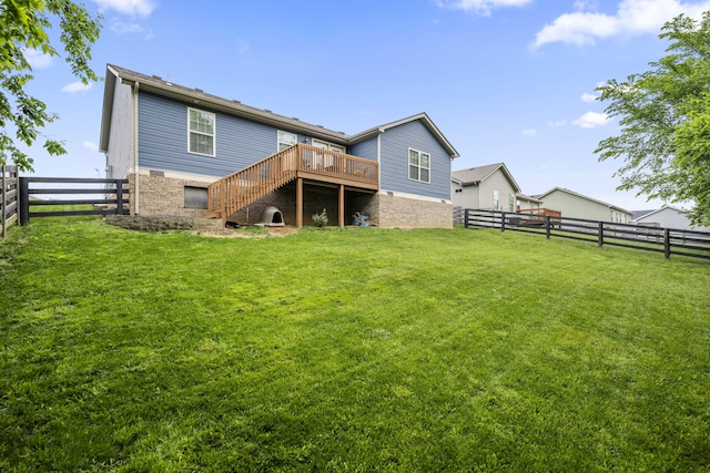 916 Auckland Ave, Richmond, KY 40475 - rear view of property featuring a deck, stairway, and brick siding