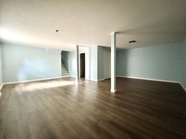 500 Meadowlark Dr, Somerset, KY 42503 - finished below grade area featuring baseboards, stairs, and wood finished floors