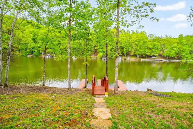 1117 Cliffs Edge Rd, East Bernstadt, KY 40729 - dock area with a water view and a view of trees