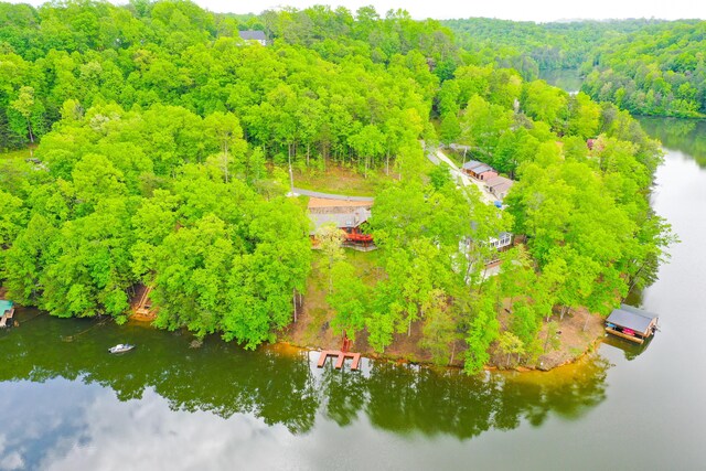 1117 Cliffs Edge Rd, East Bernstadt, KY 40729 - aerial view of a heavily wooded area and a nearby body of water