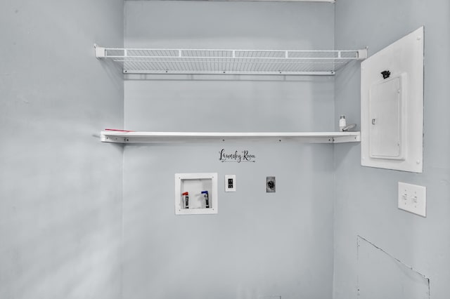 324 Circle Dr, Morehead, KY 40351 - laundry room featuring electric panel, electric dryer hookup, and washer hookup