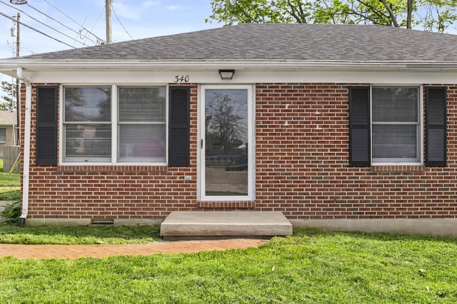 340 Wise Dr, Wilmore, KY 40390 - entrance to property featuring brick siding and roof with shingles