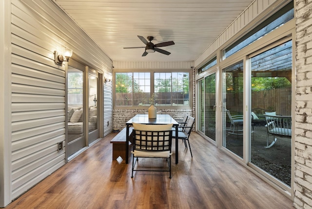 2310 Tulsa Rd, Lexington, KY 40503 - sunroom featuring outdoor dining area and a ceiling fan