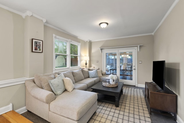 2310 Tulsa Rd, Lexington, KY 40503 - living room featuring crown molding and baseboards
