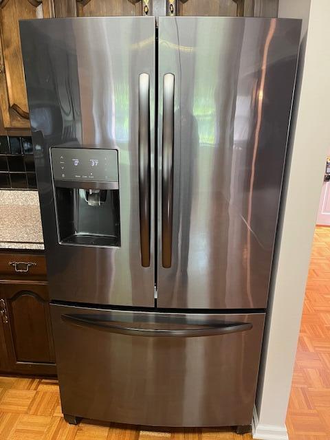 1819 N 27th Hwy, Cynthiana, KY 41031 - kitchen view of stainless steel refrigerator with ice dispenser and light countertops