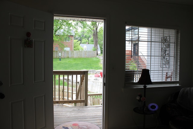 entryway featuring healthy amount of natural light