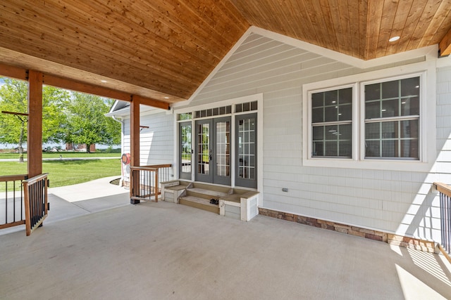 324 Hays Mays Rd, Perryville, KY 40468 - view of patio featuring french doors and a porch