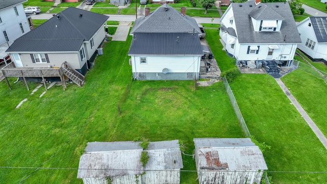 aerial perspective of suburban area