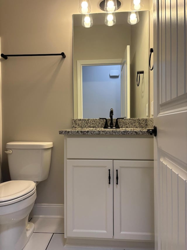 875 Ridgeview Dr, Frankfort, KY 40601 - bathroom featuring vanity, toilet, baseboards, and tile patterned floors