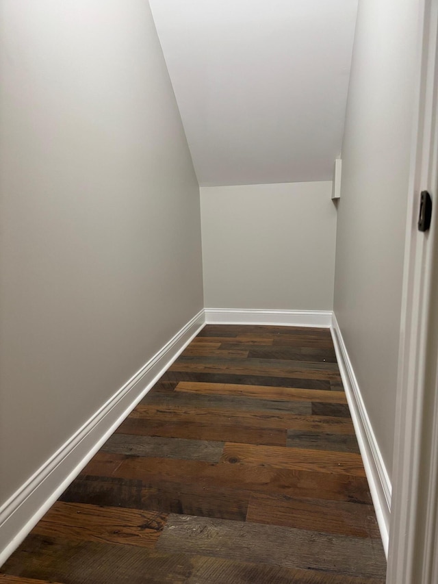 875 Ridgeview Dr, Frankfort, KY 40601 - stairs with lofted ceiling, wood finished floors, and baseboards