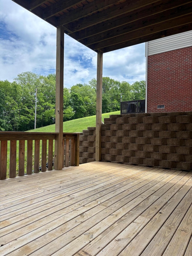 875 Ridgeview Dr, Frankfort, KY 40601 - wooden terrace featuring view of wooded area