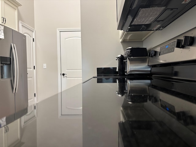 875 Ridgeview Dr, Frankfort, KY 40601 - kitchen with stainless steel fridge with ice dispenser and white cabinets
