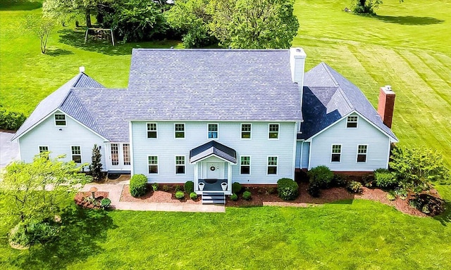 1183 The Ridings, Winchester, KY 40391 - rear view of house with a yard, a chimney, and a patio area