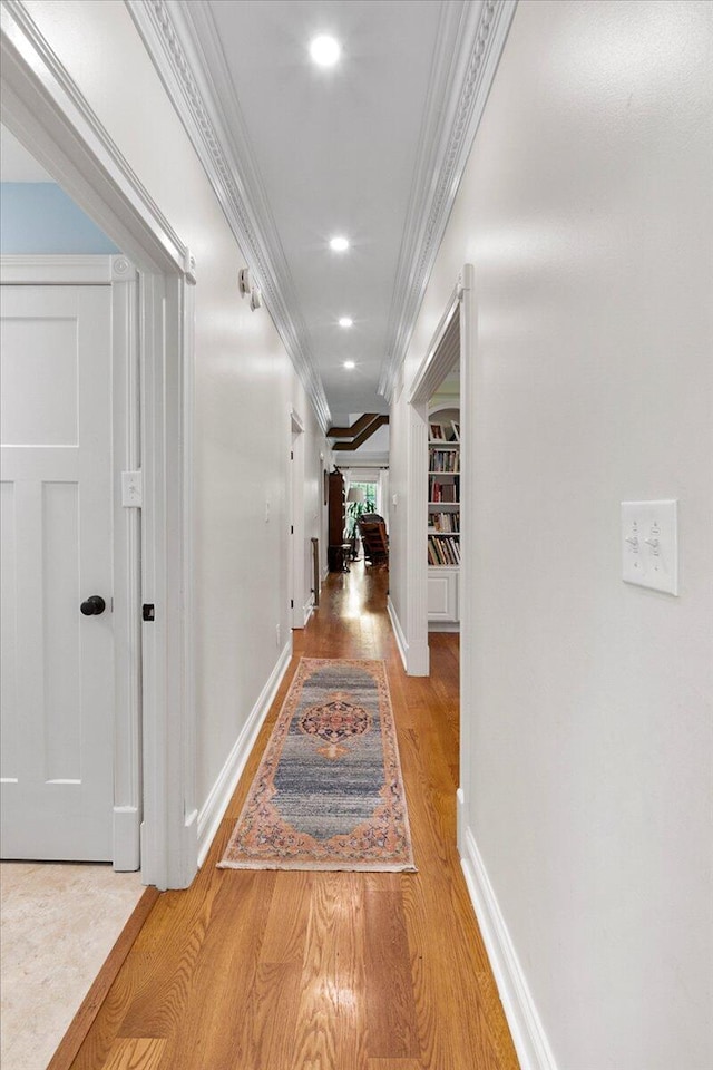 1183 The Ridings, Winchester, KY 40391 - hall with ornamental molding, wood finished floors, baseboards, and recessed lighting