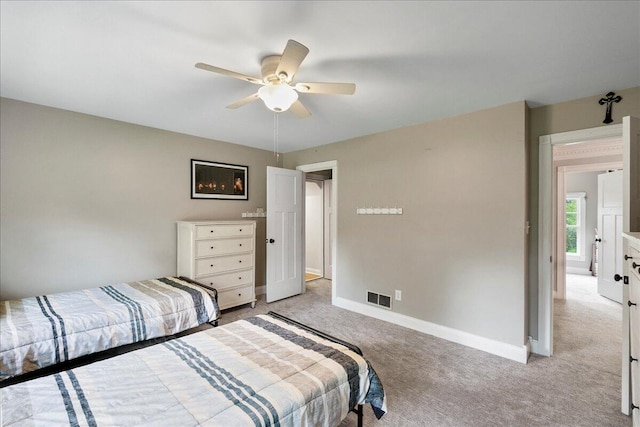 1183 The Ridings, Winchester, KY 40391 - bedroom featuring light carpet, baseboards, and a ceiling fan