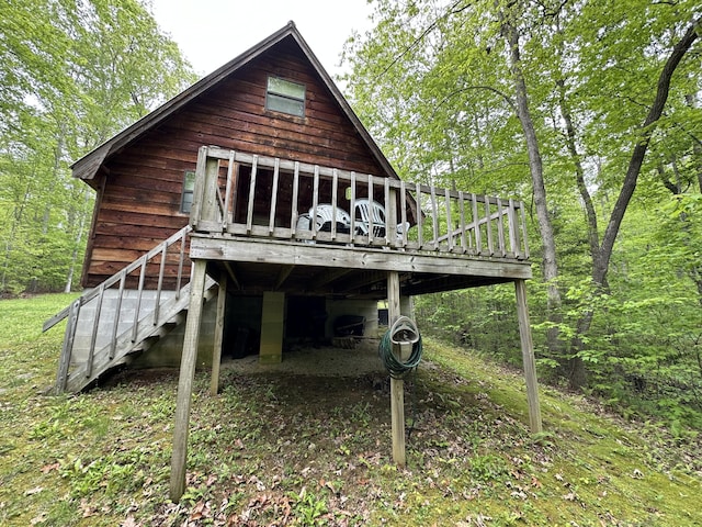 100 Buck Dr, Wellington, KY 40387 - rear view of property featuring a deck