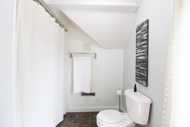 50 Sterling Ave, Fort Thomas, KY 41075 - full bathroom with toilet, lofted ceiling, and baseboards