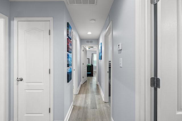 157 Cross Park Dr, Georgetown, KY 40324 - corridor with baseboards, light wood finished floors, and recessed lighting