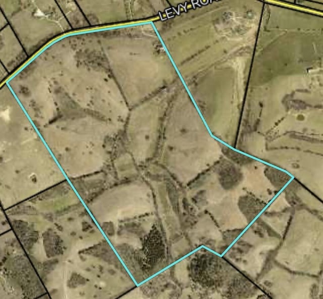 1038 Levy Rd, Paris, KY 40361 - aerial view of property's location featuring property boundaries highlighted