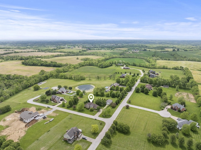 aerial view of property and surrounding area with rural landscape