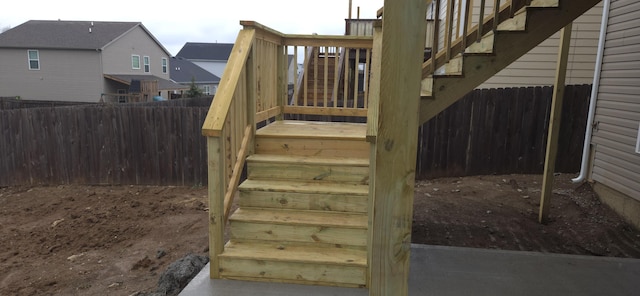 view of stairway