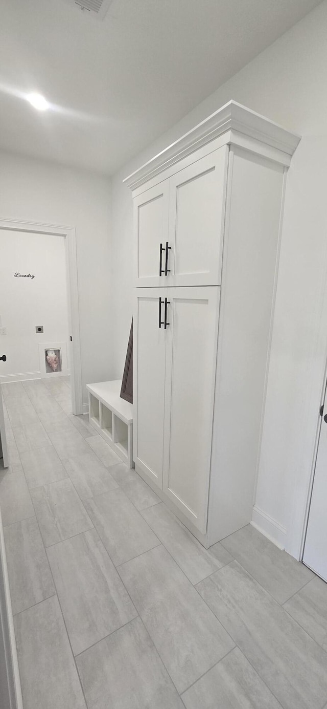 mudroom with baseboards