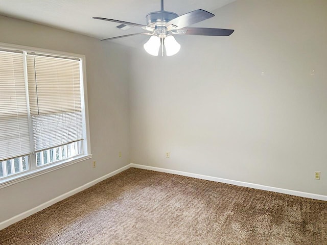 1204 Red Stone Dr, Lexington, KY 40509 - spare room with carpet, baseboards, and a ceiling fan